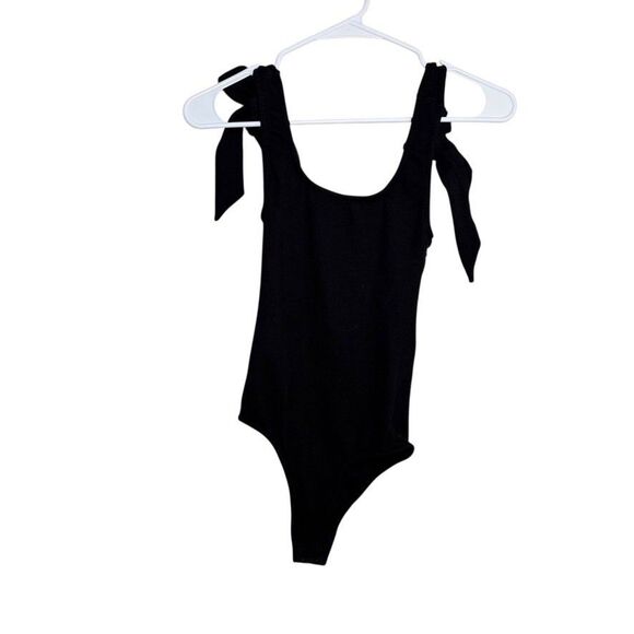 Petal & Pup One Piece Women's 2 Black Tie Sleeveless Tie Ribbed Solid - Picture 1 of 9